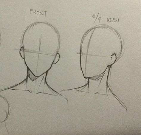 pic Anime Face Reference Front how to draw male anime face in 3 4 view