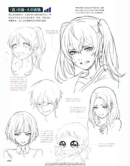 photo Anime Face Reference Sketch anime face reference female materi