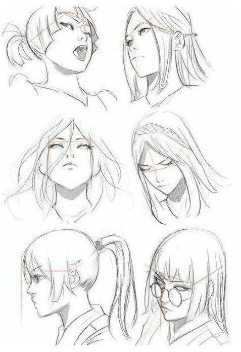 photo Anime Face Reference Sketch anime face reference materi pelajaran 5