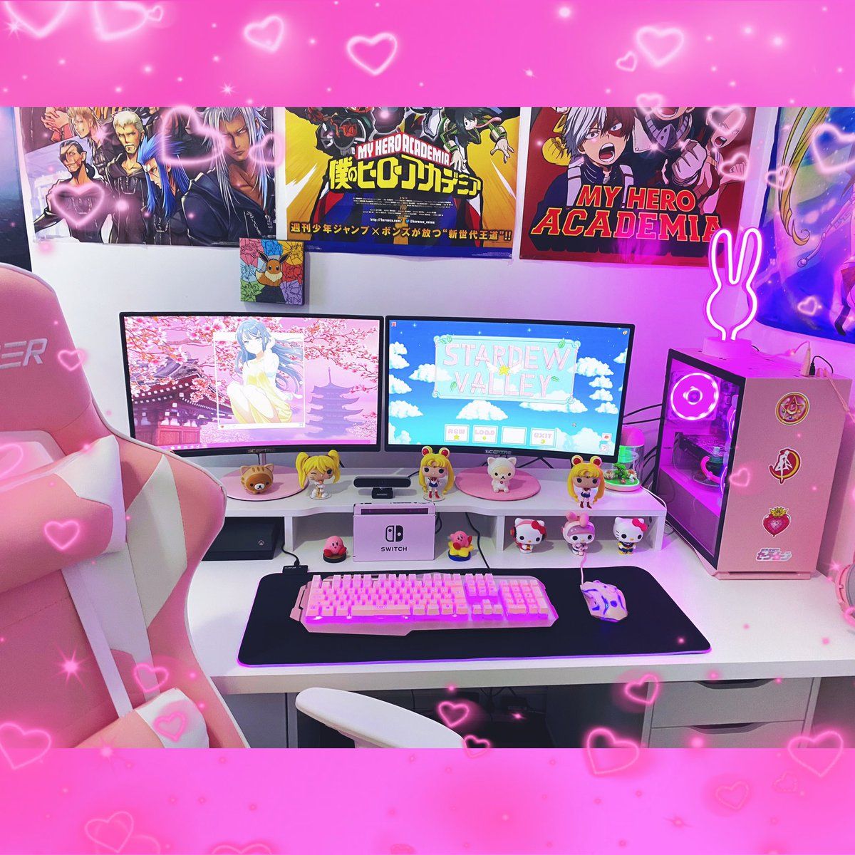 pics Anime Gamer Set Up ï¾pink purple gamer girl setup ï¾