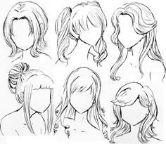 images Anime Hair Drawing Reference Female anime manga hairstyle drawing reference
