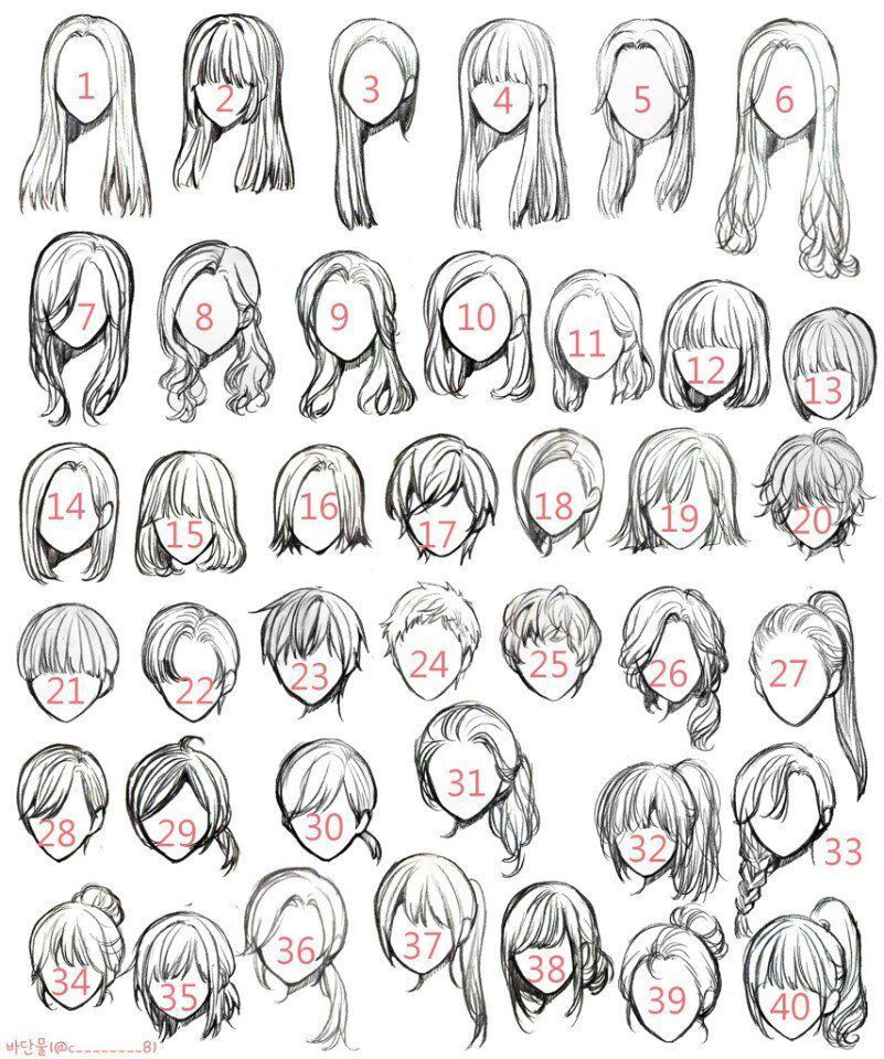 picture Anime Hair Drawing Reference Female how to draw anime and manga hair