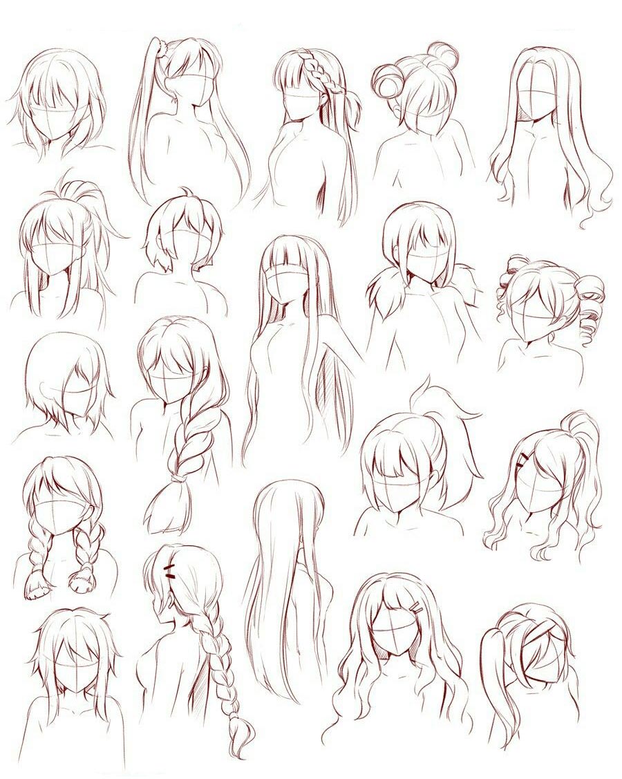 pic Anime Hair Drawing Reference Female anime girl drawing reference