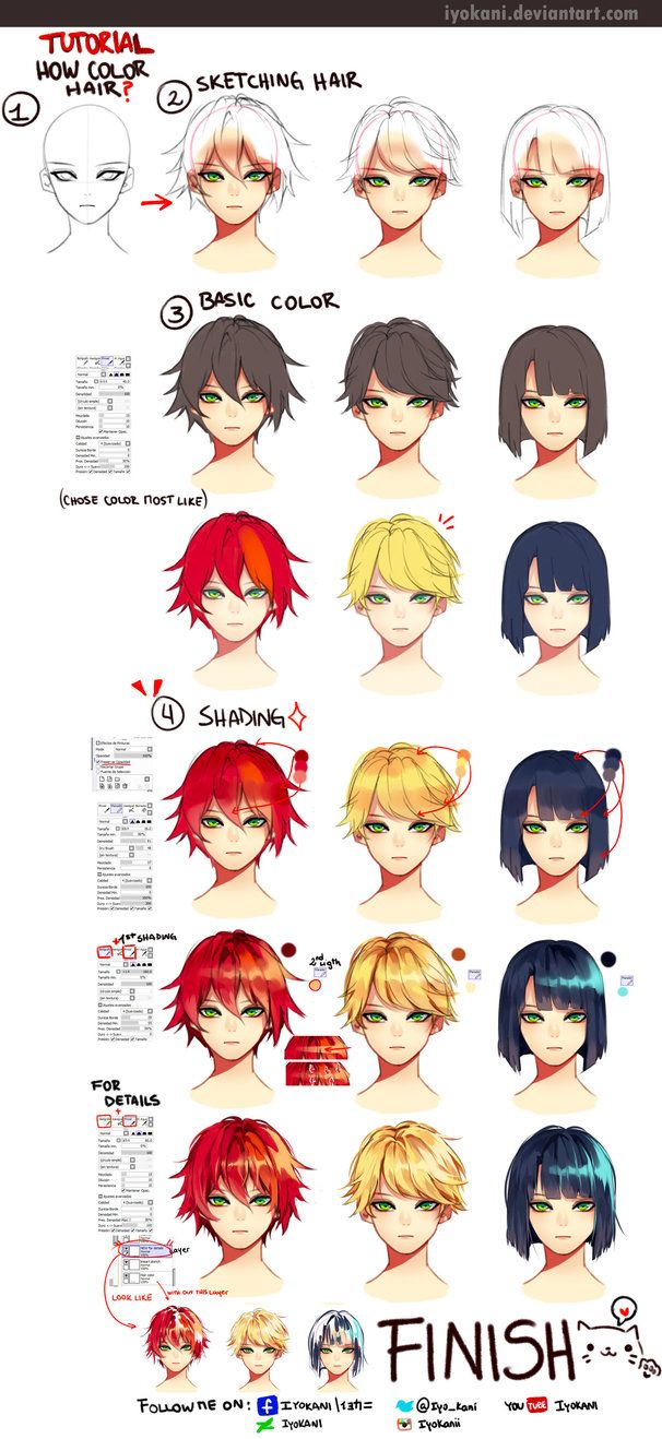 pics Anime Hair Shading Male how to draw manga boy s hair shading