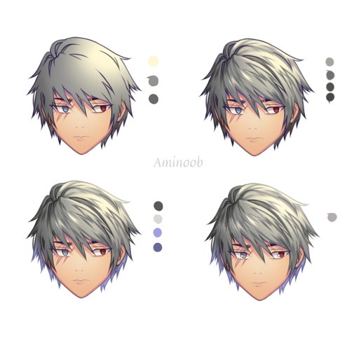 images Anime Hair Shading Male digital art tutorial digital painting