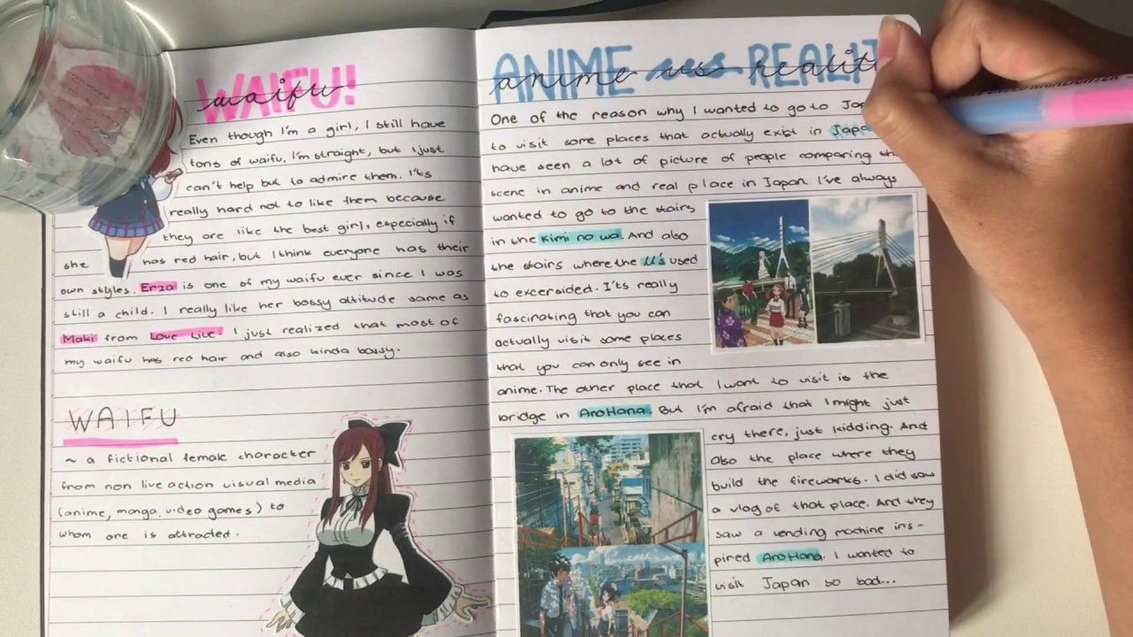 pix Anime Journal Ideas Cover anime list for my bullet journal