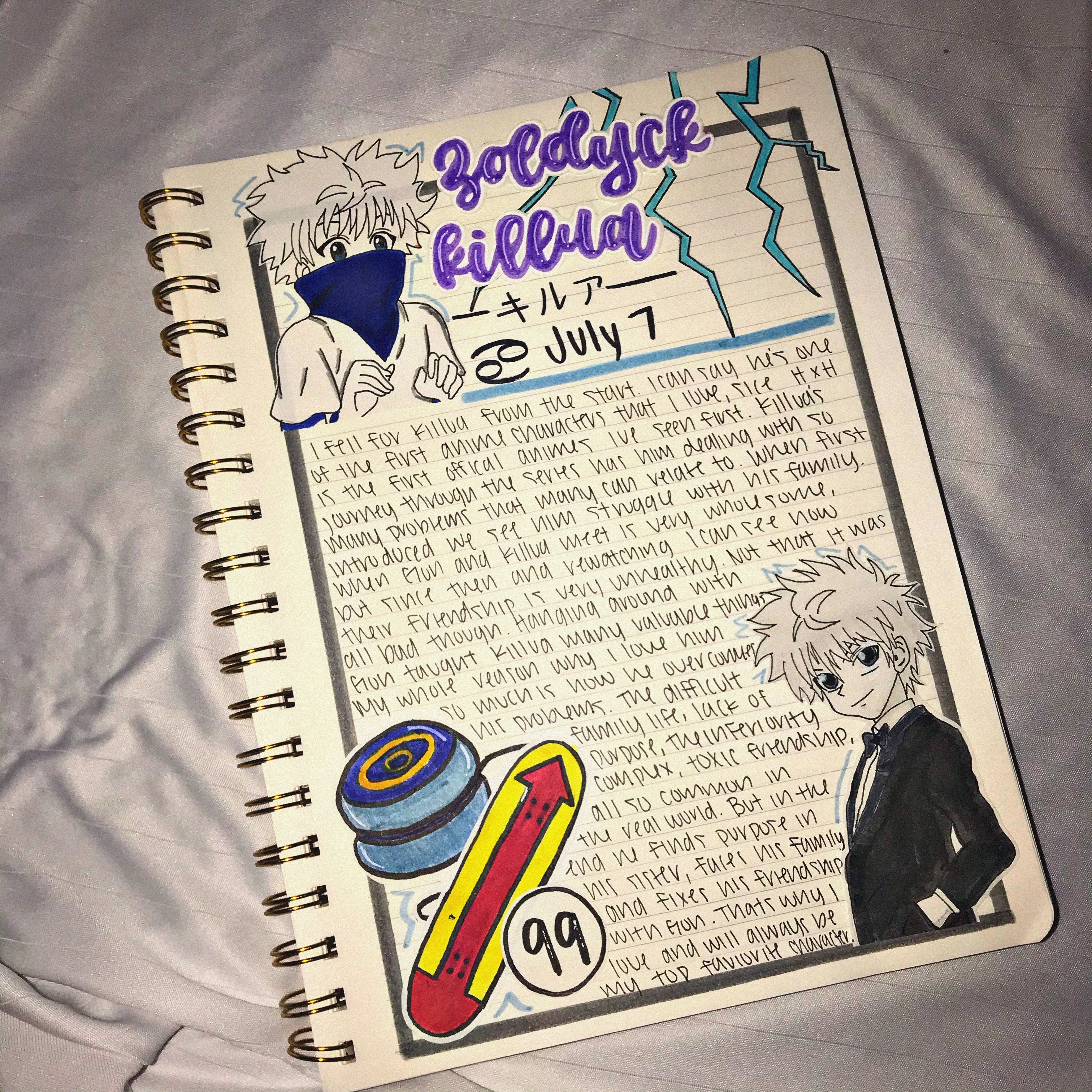 pic Anime Journal Ideas Hxh pin on my journaling journey