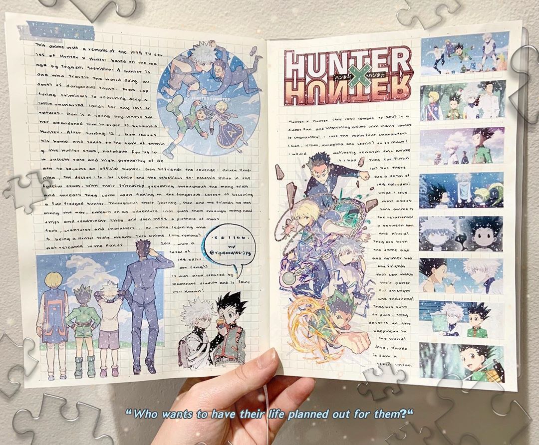 photo Anime Journal Ideas Hxh journal with me ã¼ hxh ver