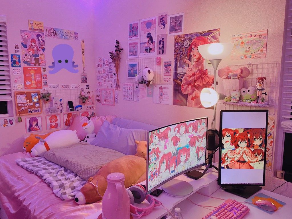 wallpapers Anime Kawaii Gaming Room anime aesthetic kawaii gaming setup