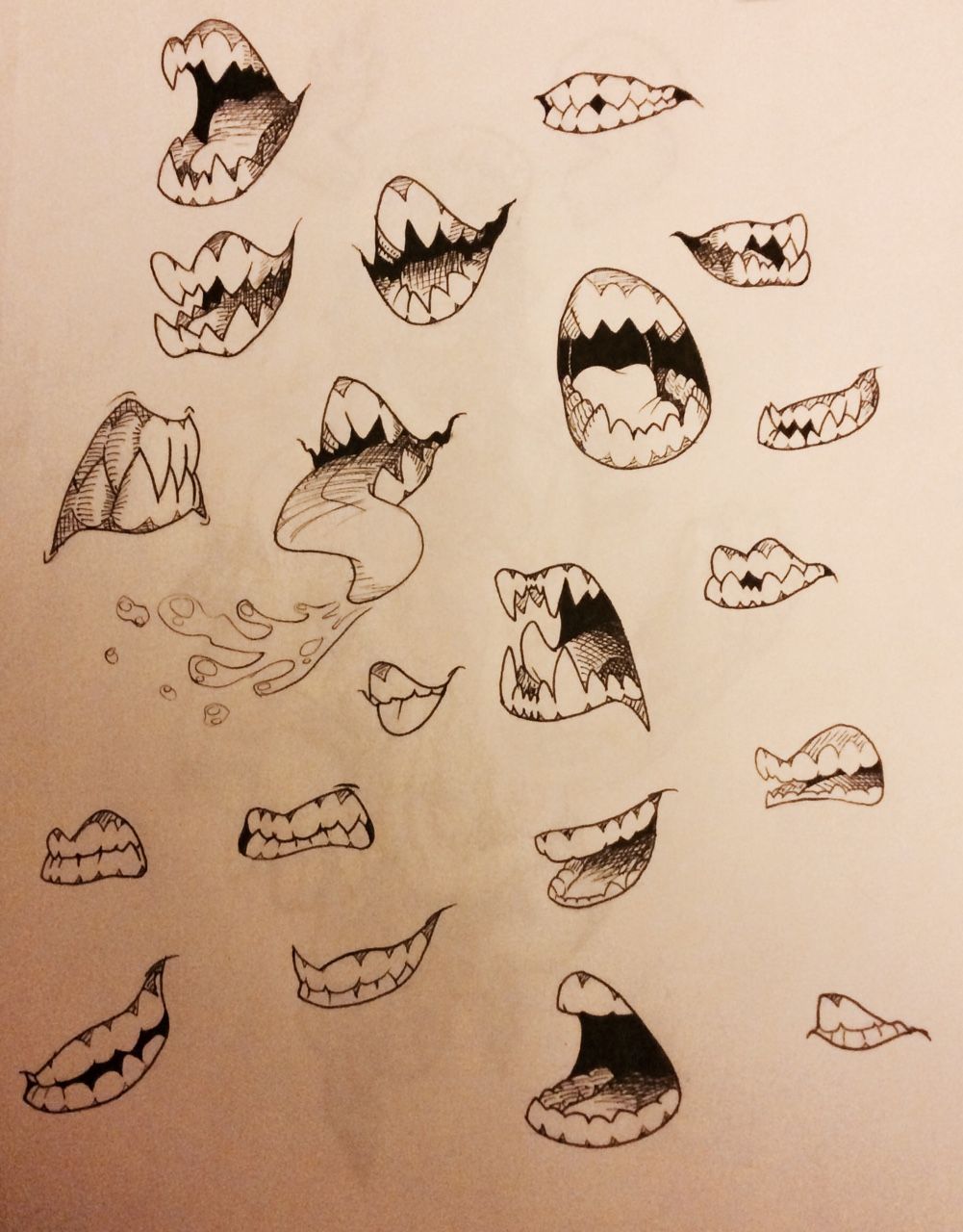pics Anime Mouth Reference Fangs draw manga anime drawing expressions