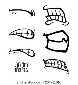 picture Anime Mouths Angry draw angry faces anime angry face step