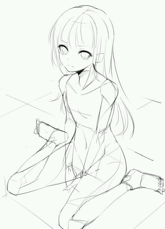 pix Anime Poses Female Sitting Drawing References anime refence poses