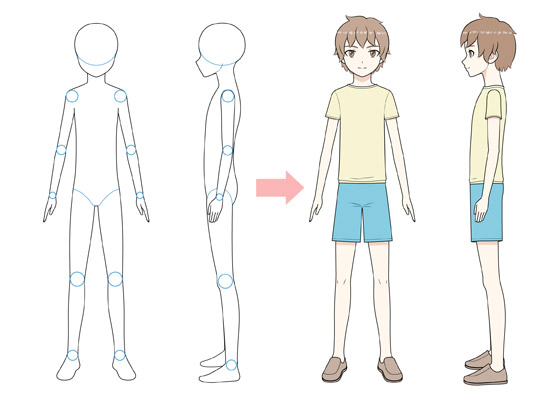 pic Anime Side Profile Male Body how to draw a male anime body for beginners