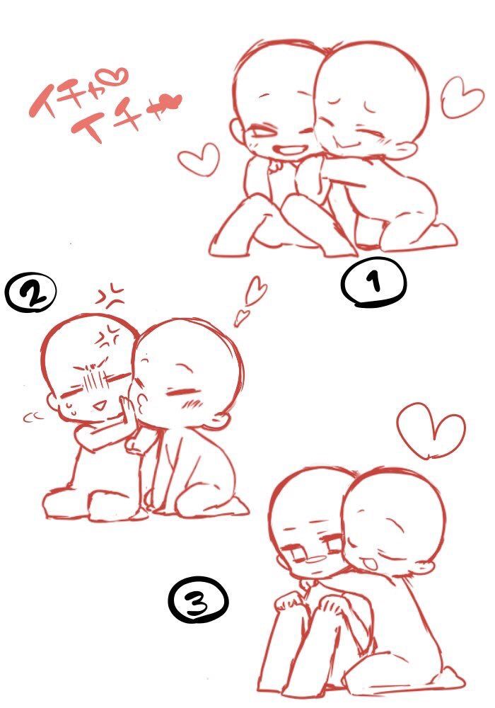 photo Couple Poses Reference Chibi manga drawing reference poses