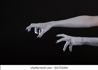 picture Creepy Hands Reaching Out Drawing https www shutterstock com image photo white hands death black nails devils 217357501