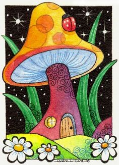 photo Cute Indie Drawings Mushroom mushroom drawing mushroom art