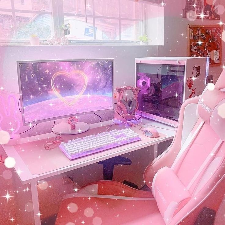 photo Cute Kawaii Gaming Room my desk updated by missbun kawaii