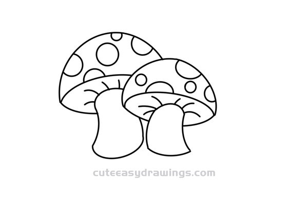 picture Cute Simple Mushroom Drawings how to draw a mushroom cute and easy for kids mushroom drawing lesson step by step