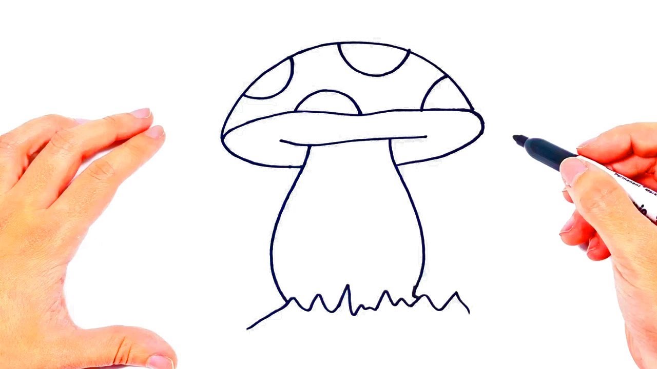 photo Cute Simple Mushroom Drawings mushroom drawing easy drawings