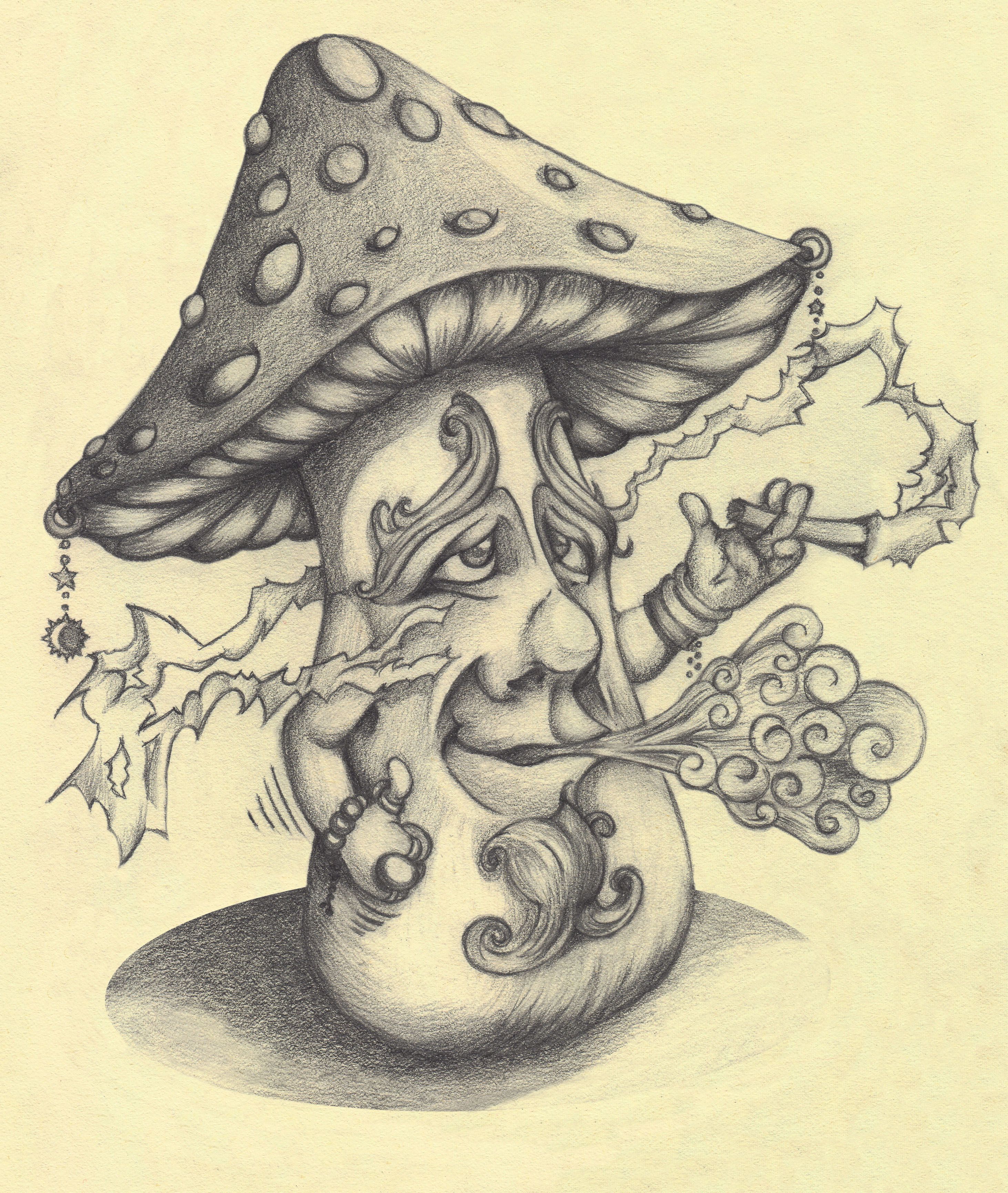 pic Cute Trippy Mushroom Drawings magic mushroom art etsy