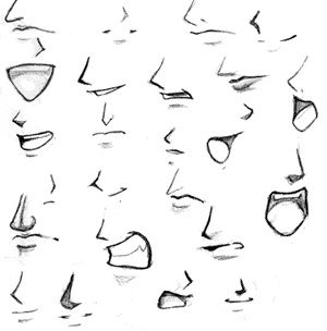 picture Female Anime Mouth And Nose nose drawing mouth drawing