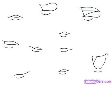 picture Female Anime Mouth Sketch how to draw lips anime girl howto techno