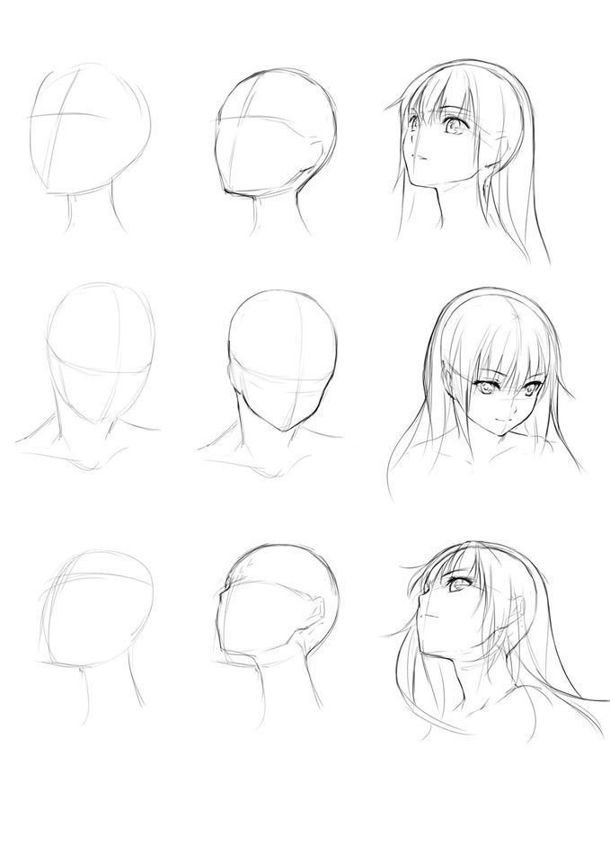pix Female Head Drawing Reference Anime anime drawings