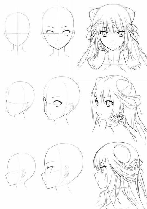pics Female Head Drawing Reference Anime manga anatomy in drawing references