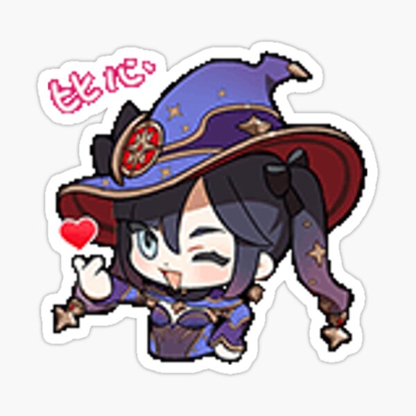 pix Genshin Impact Mona Emote chibi mona genshin impact official