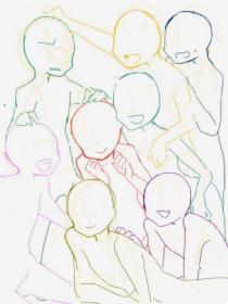 wallpapers Group Anime Base Drawing anime group base 8 by marikabase on