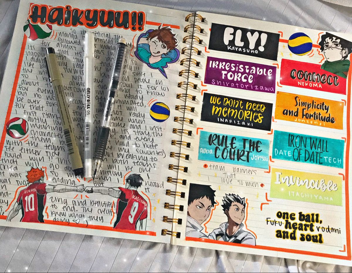 pix Haikyuu Anime Journal Spread Ideas pin on happi egg journal spreads
