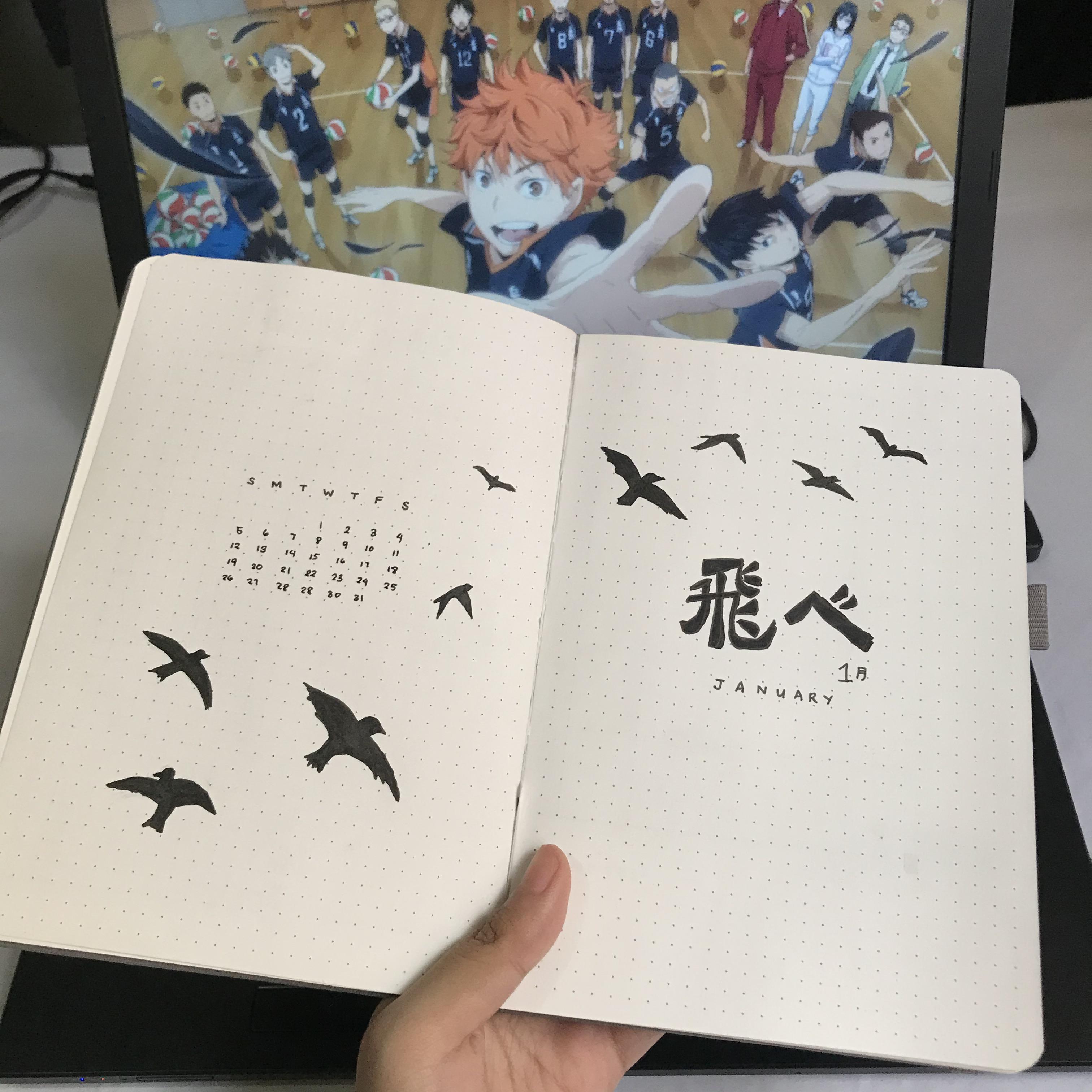 pics Haikyuu Anime Journal Spread Ideas whole january bullet journal spread