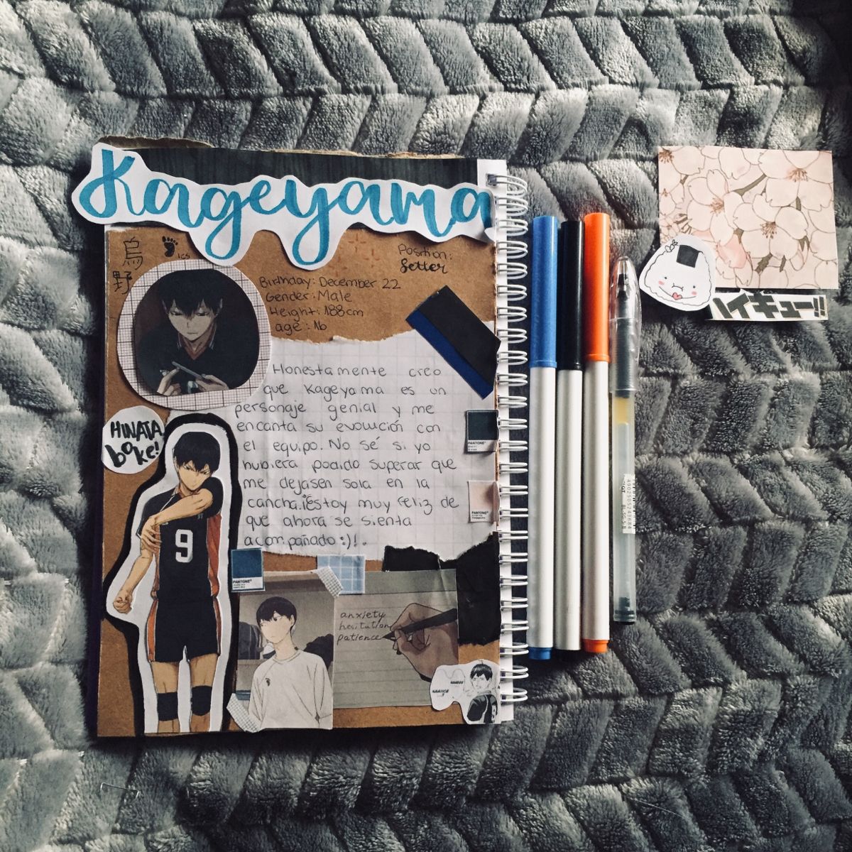pic Kageyama Anime Journal Spread haikyuu aesthetic anime journal