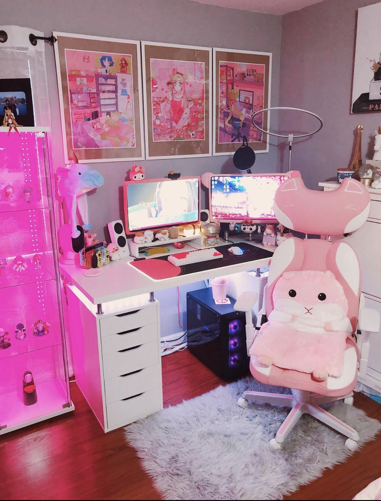 pics Kawaii Gaming Room Decor desktop computer kawaii bedroom