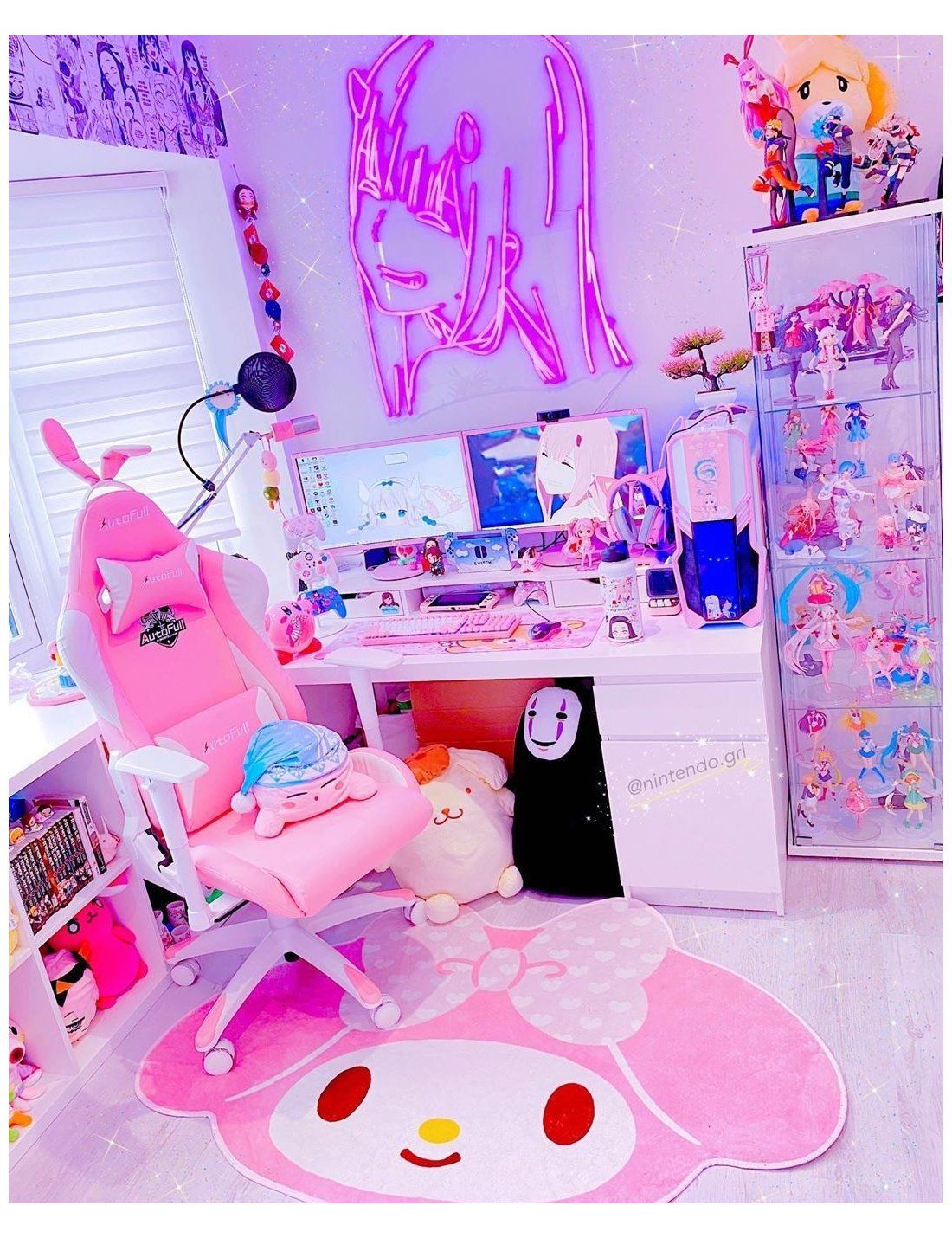 picture Kawaii Gaming Room my desk updated by missbun kawaii