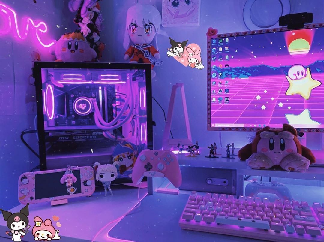 images Kawaii Gaming Setup Aesthetic kawaii gaming setup 25 cute setup