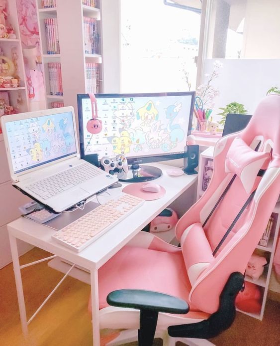 picture Kawaii Gaming Setup Cheap my desk updated by missbun kawaii