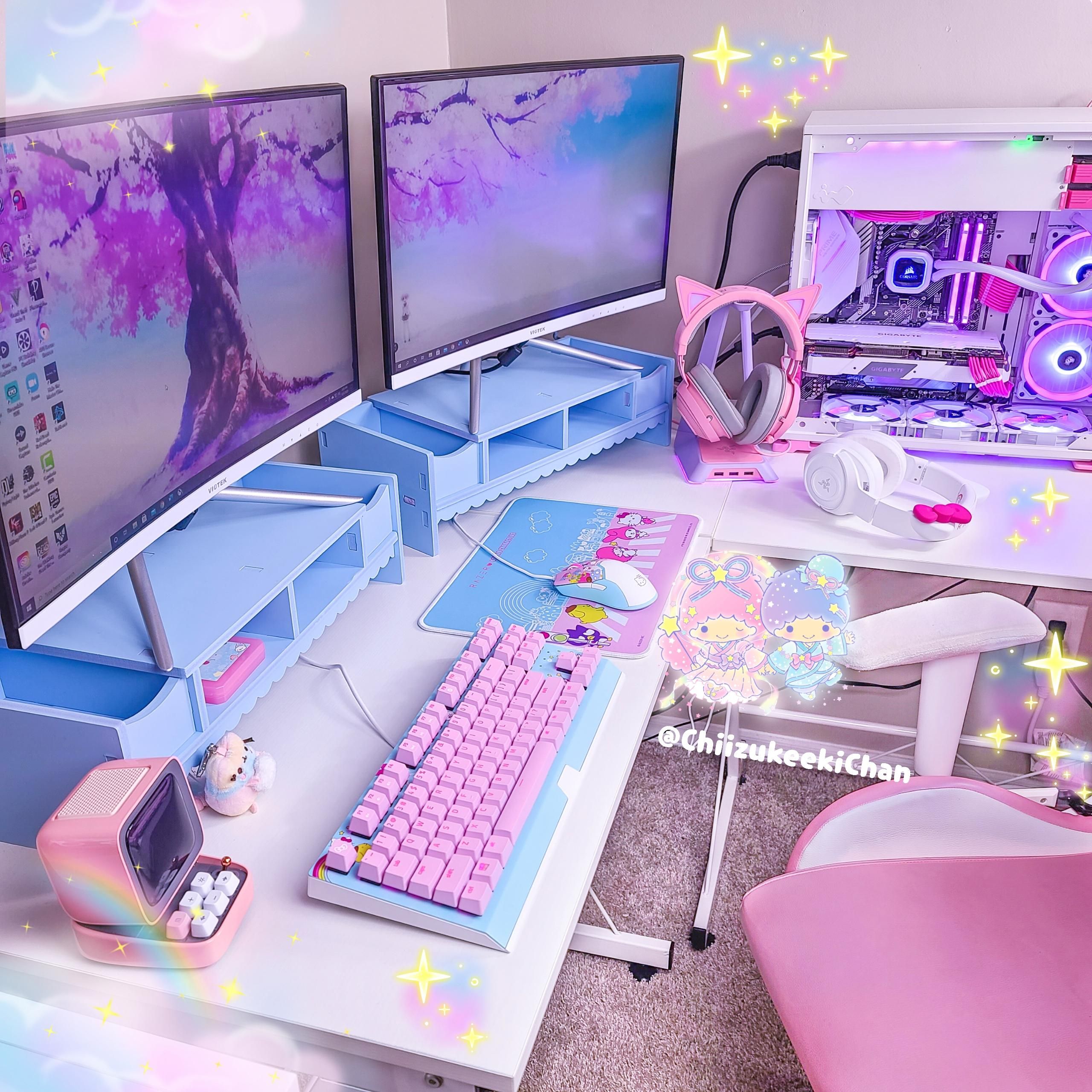 wallpapers Kawaii Gaming Setup Cheap kawaii gamer girl room setup 60 pink
