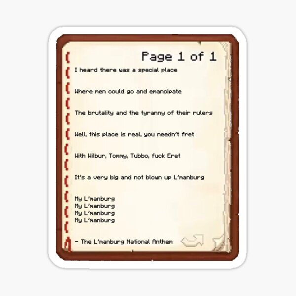 photo L'manburg Anthem Lyrics l manberg anthem extended version