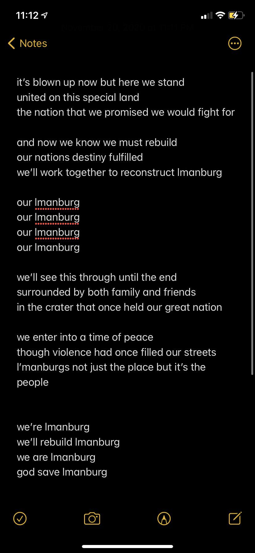 photo L'manburg Anthem Lyrics third verses to the l manburg anthem