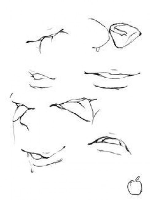 pic Lips Drawing Reference Anime how to draw lips for manga anime