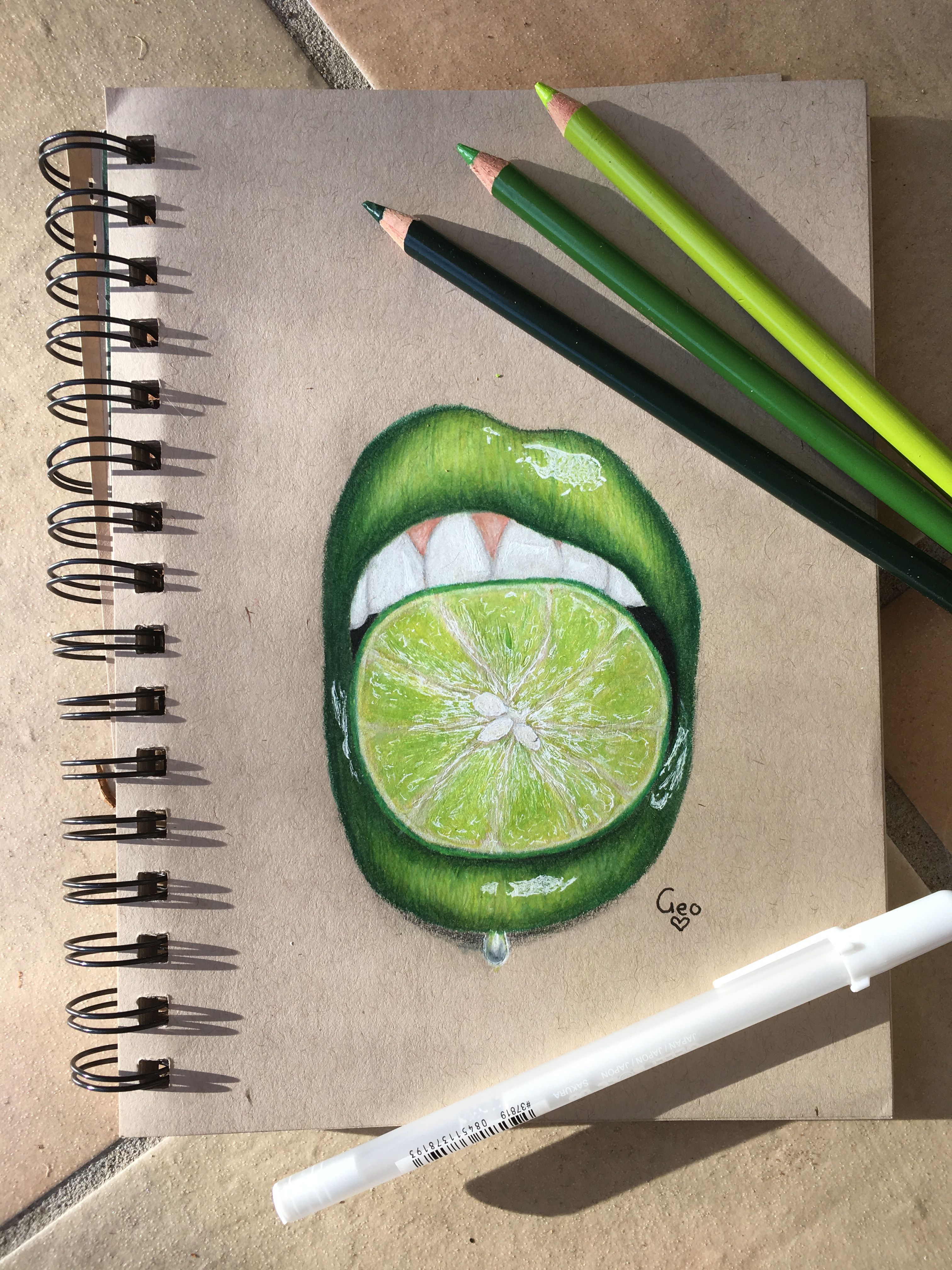 pics Lips Drawing Reference Lime art reference lip art