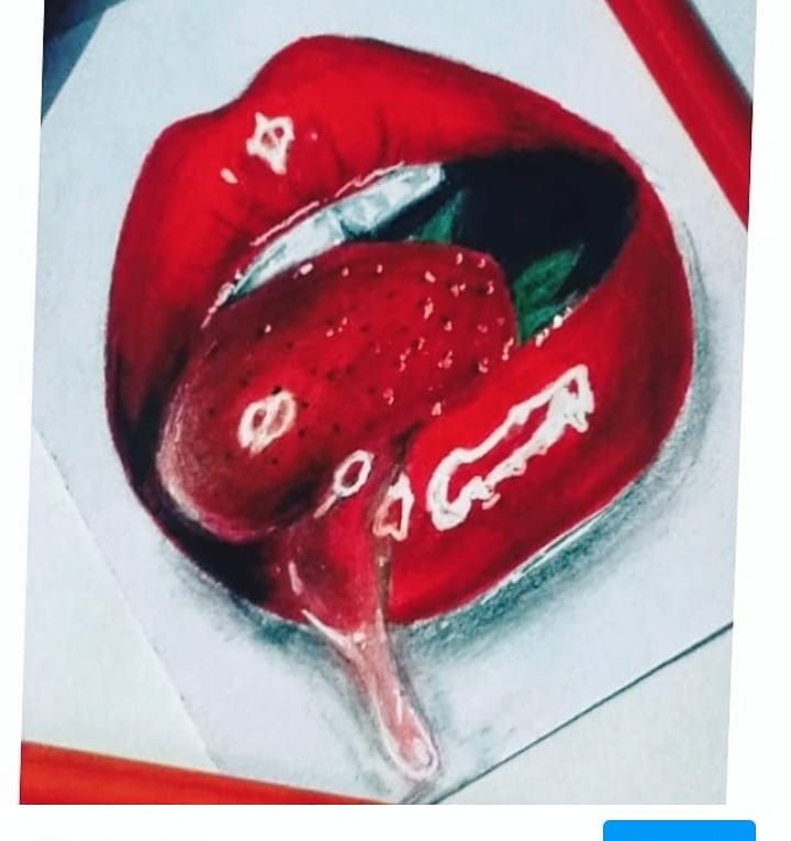 pix Lips Drawing Reference With Fruit pin on art inspirations