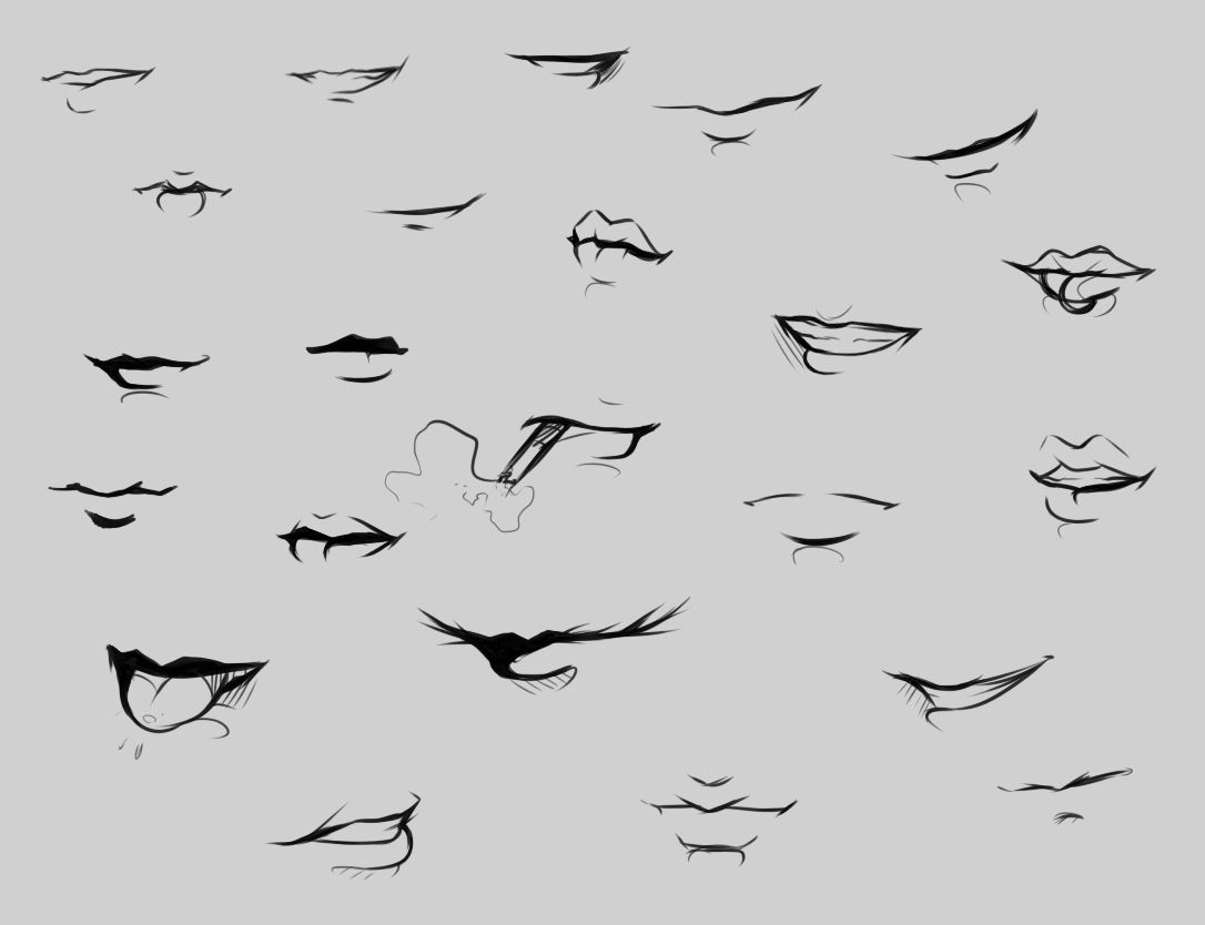 images Lips Reference Drawing Anime mouth multi references lips drawing