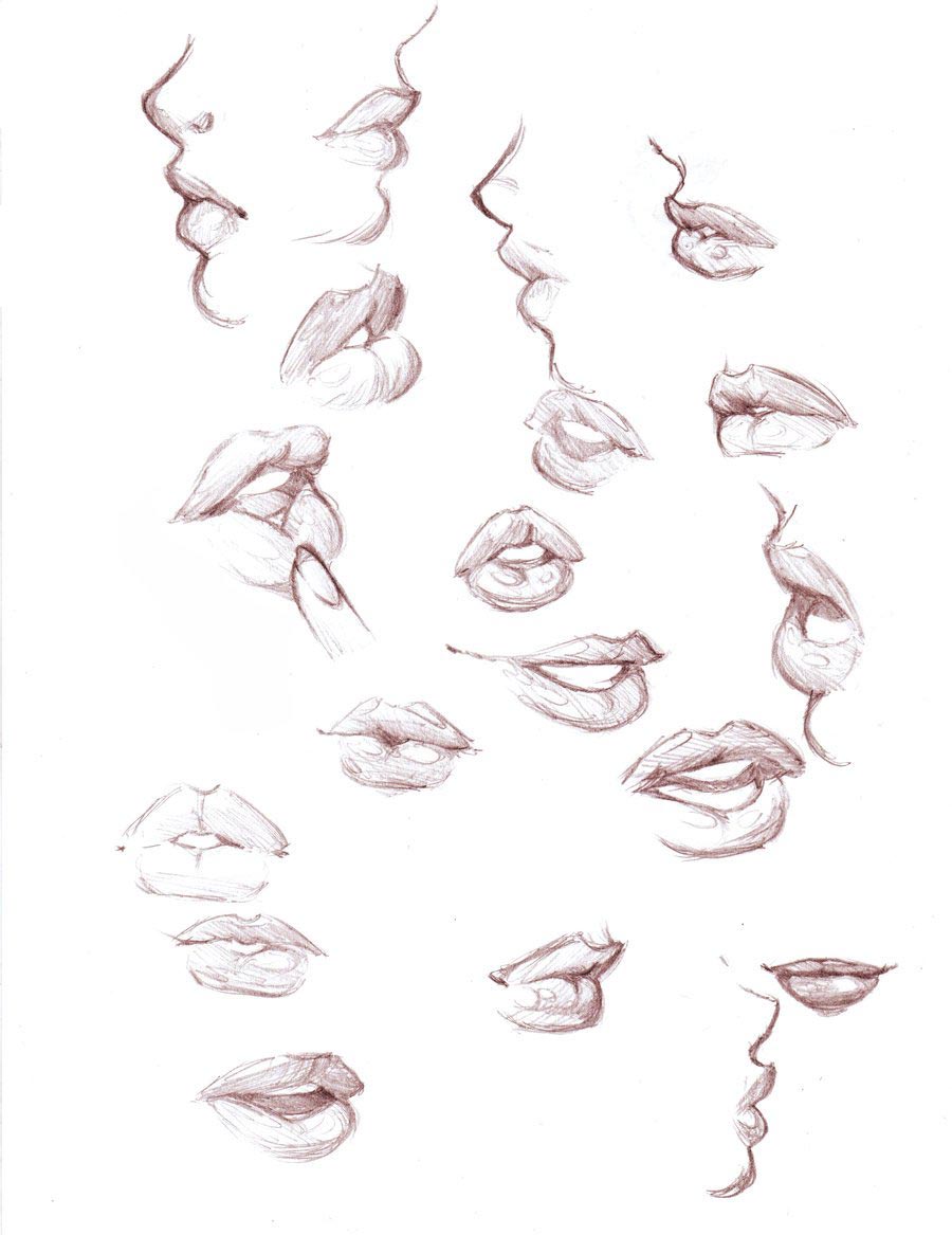 pics Lips Reference Sketch pin on how to draw girls