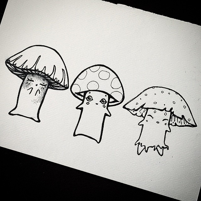 picture Little Mushroom Person Drawing redbubble