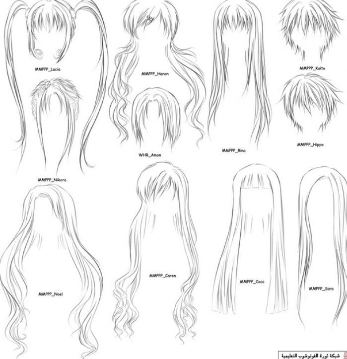 picture Long Female Anime Hair Styles pin on drawing design