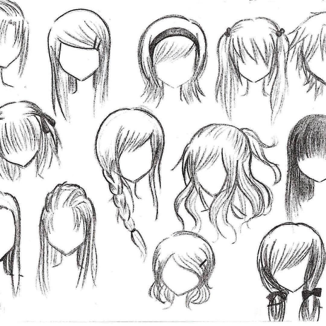 pics Long Female Anime Hair Styles female anime hair reference kumpulan