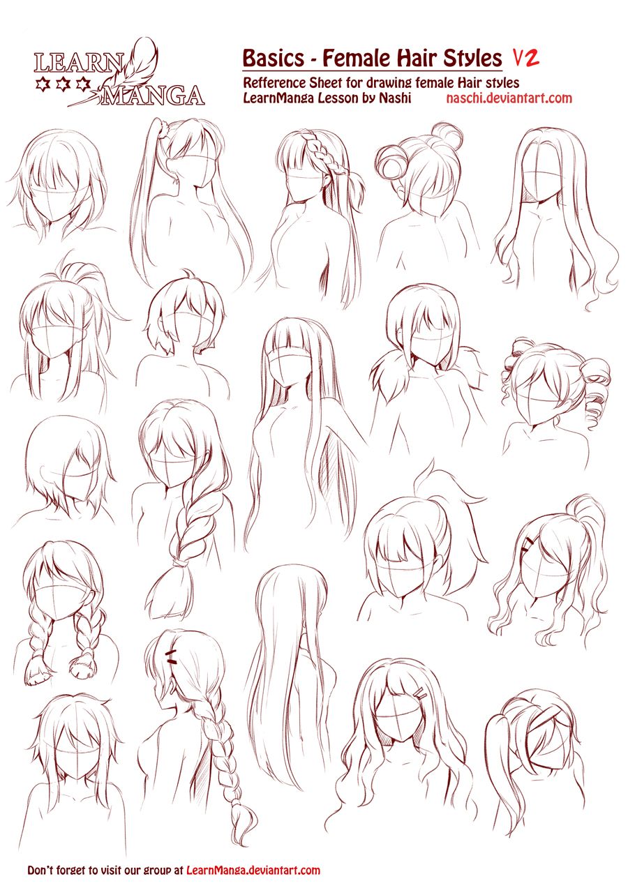 pics Long Female Anime Hair Styles learn manga basics female hair styles
