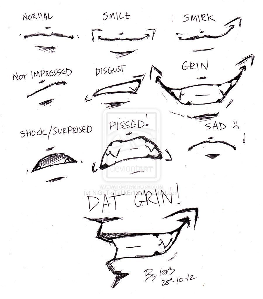 pics Male Anime Lips Reference anime mouth drawing